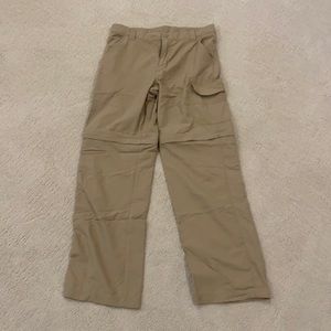 Columbia boys size large 14 to 16 fishing sun protection Omnishade zip off pants